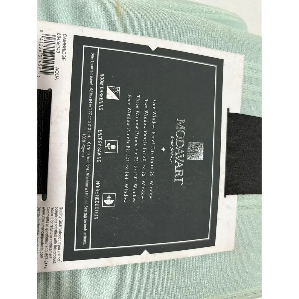 Modavart room darkening window panel single rod pocket 52